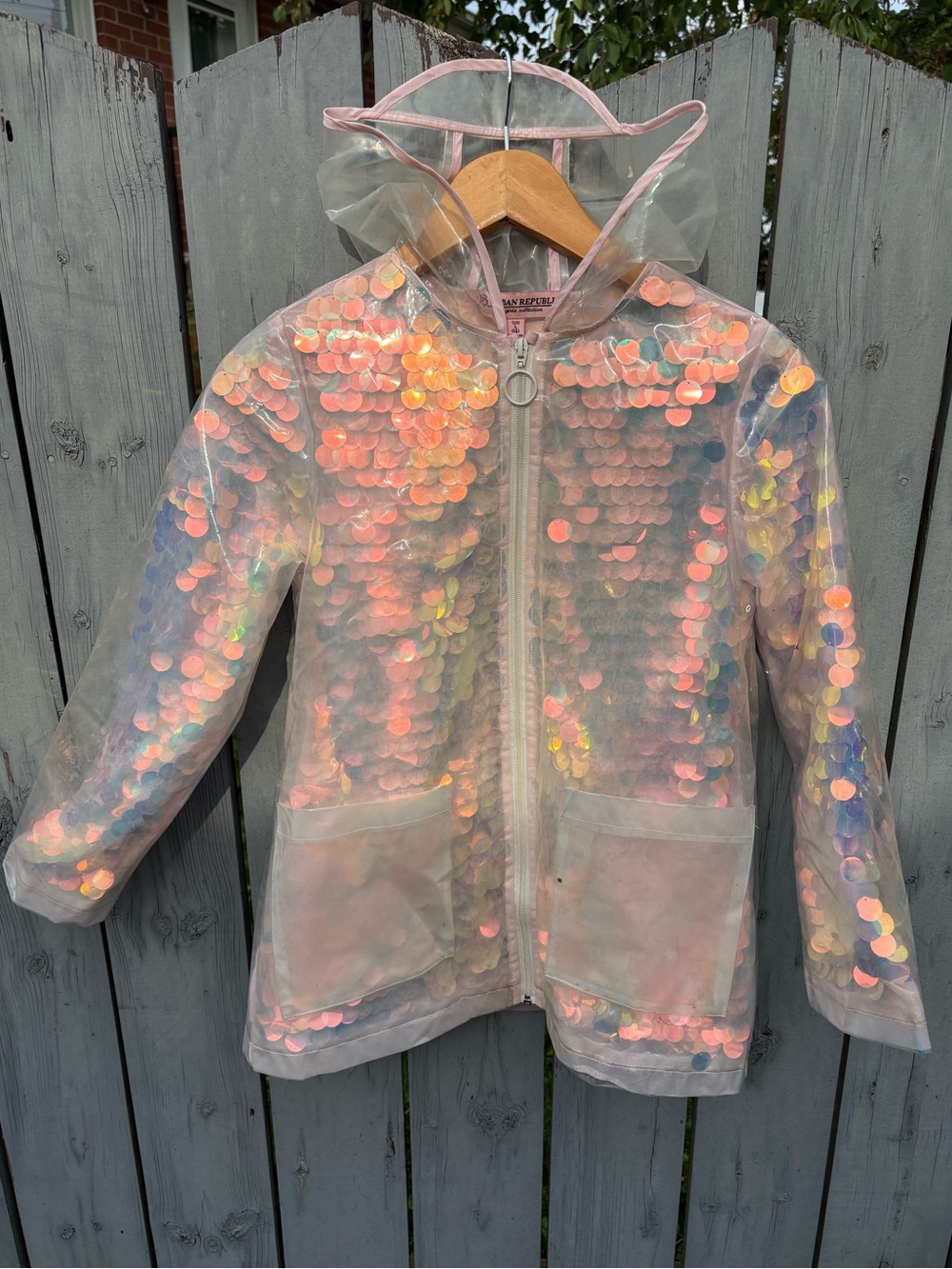 Urban Republic Kids Iridescent Sequin Coverup Jacket - Pink